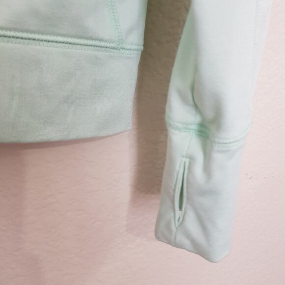 PINK Victoria's Secret Green  Quarter Zip  Pullover Jacket Sweater Small - Picture 6 of 7